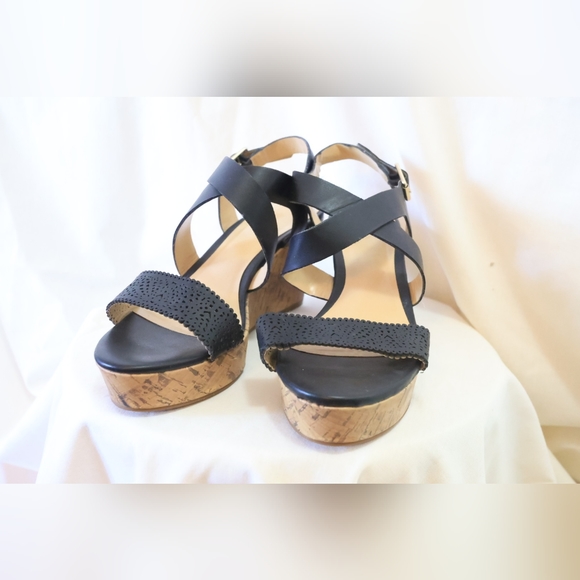 Expression Camila Platform Wedge Sandals Size 8 - Picture 2 of 15